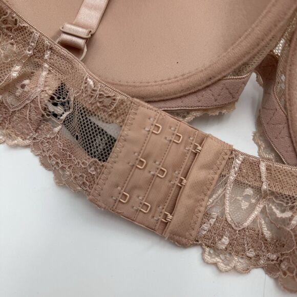 Pure Beauty by Rene Rofe Blush Lace Women’s Bra Sie 40 DD - Picture 6 of 9